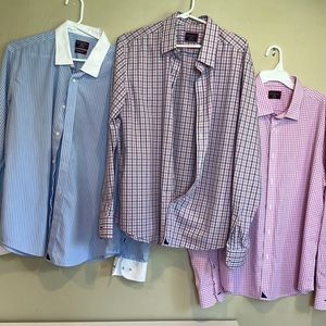 3 UNTUCKit shirts size large nice summer / spring long sleeve patterns button up